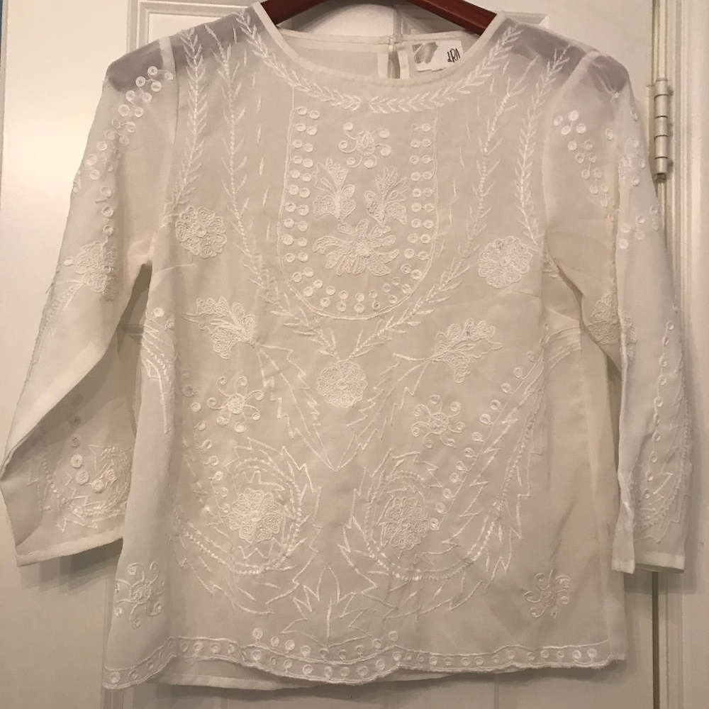 White Sheer Blouse